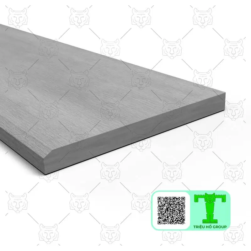 Thanh sàn gỗ Conwood màu xám với bề mặt vân gỗ và cạnh bo tròn